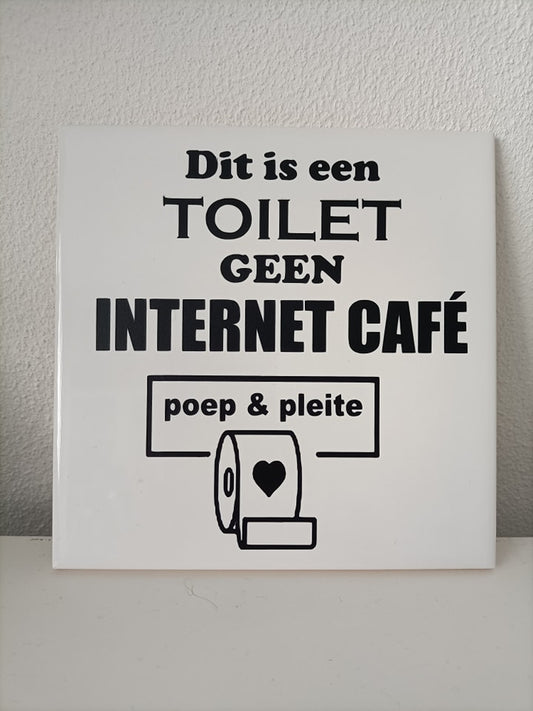 Tegeltje internetcafe