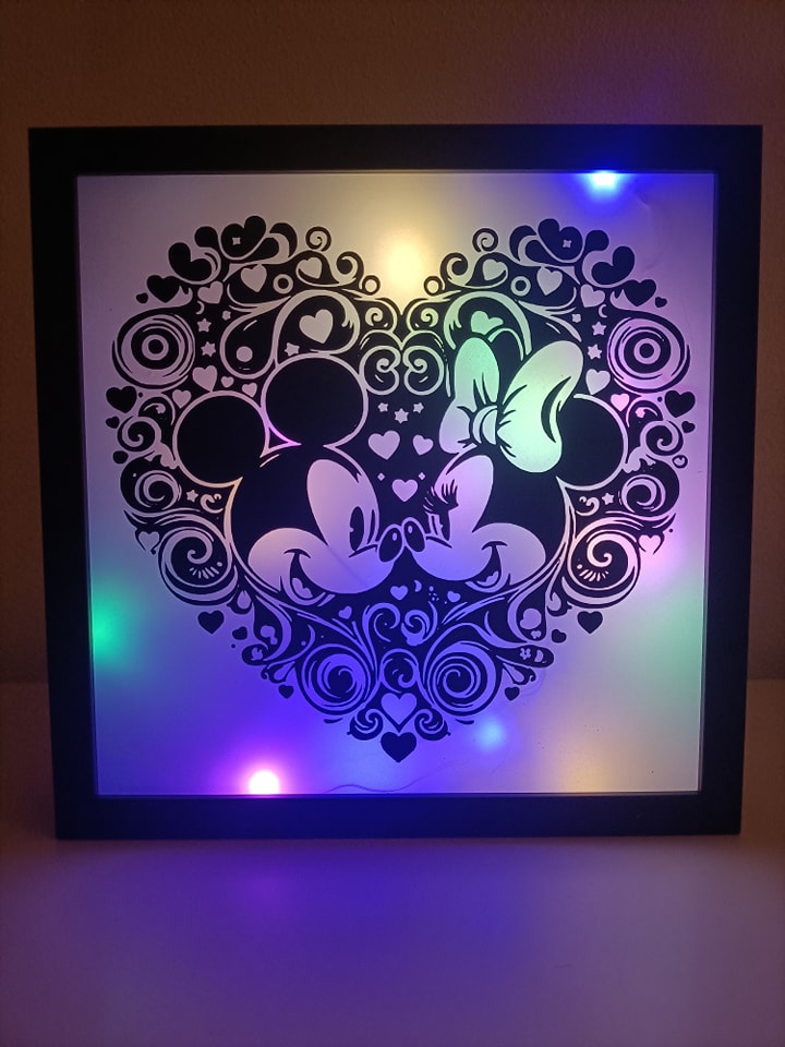 Shadowbox met LED-verlichting